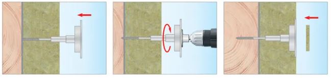 Bucha ETICS Suportes Madeira DRIVE-W 6x110mm