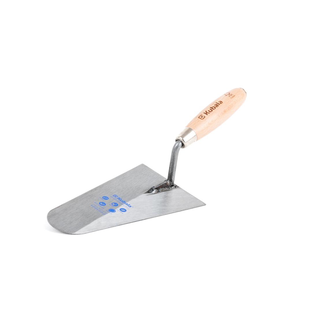 French Steel Trowel, Semicircular, Waxed Beech Handle