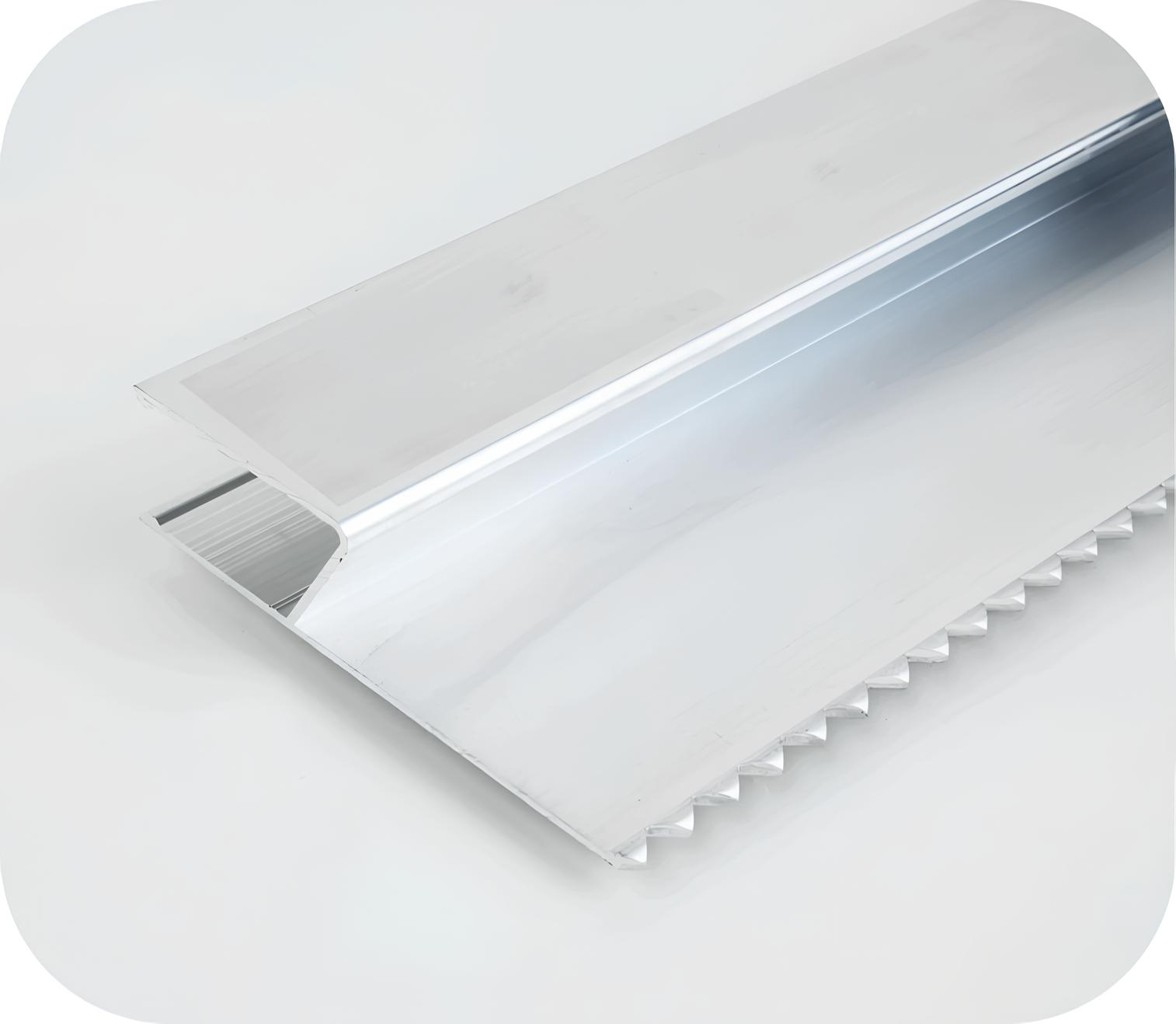 Serrated H Aluminum Rule 1.00m