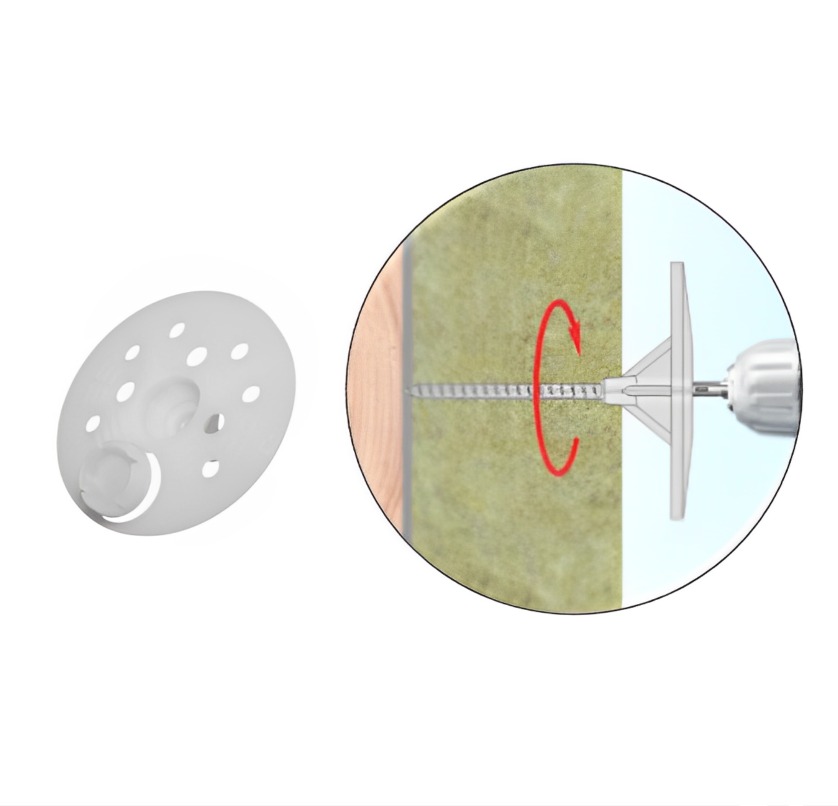 Disque pour la fixation des panneaux isolants
